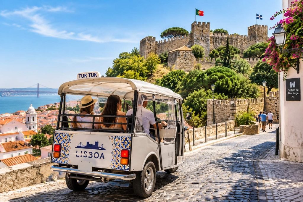 Tuk Tuk zur Burg São Jorge in Lissabon
